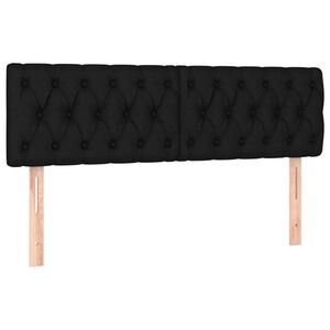 vidaXL Uzglavlja crna 160x7x78/88 cm od tkanine