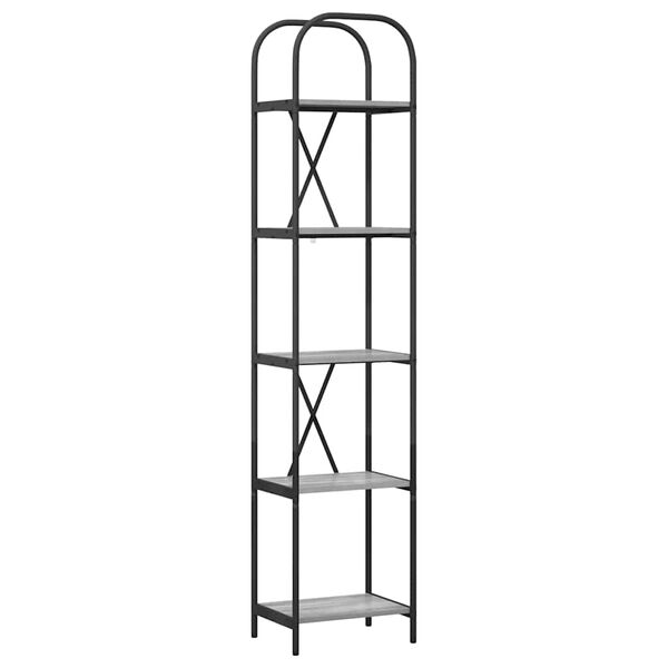 vidaXL Polica Siva Sonoma 40 x 30 x 183 cm Konstruirano drvo