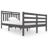 vidaXL Okvir za krevet od masivnog drva sivi 120 x 200 cm