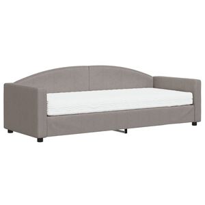 vidaXL Dnevni krevet s madracem smeđesivi 80 x 200 cm od tkanine
