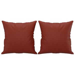 vidaXL Ukrasni jastuci 2 kom crvena boja vina 40x40 cm od umjetne kože