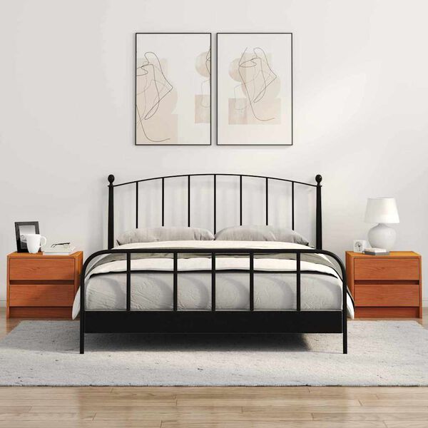 vidaXL Noćni ormarići 2 pcs Vosak smeđa 40 x 30.5 x 35.5 cm Borovina