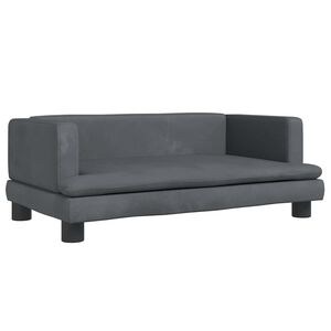 vidaXL Krevet za pse tamnosivi 80 x 45 x 30 cm bar&scaron;unasti