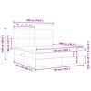 vidaXL Krevet s prostorom za pohranu s LED-om Crna 180 x 200 cm