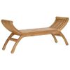 vidaXL Vrtna klupa 2 -Seater 126 cm Čvrsto teak drvo Prirodna