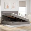 vidaXL Krevet s madracem i skladi&scaron;tem Sivo-smeđa 200 x 200 cm