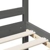 vidaXL Okvir za krevet od masivne borovine sivi 200 x 200 cm