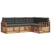 vidaXL Set vanjskih sofa 4 kom. Prirodna i antracit