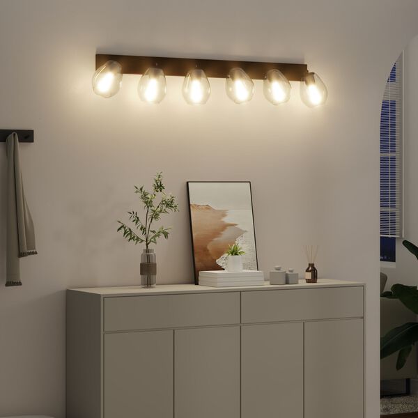 vidaXL Stropni reflektor Crna 110.5 x 13 x 26 cm Staklo i metal