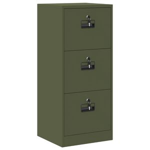 vidaXL Kabinet za datoteke Maslinasto zelena 45,5 x 42 x 106,5 cm