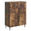 vidaXL Kreveta Dimljeni hrast 66 x 34,5 x 89,5 cm Konstruirano drvo
