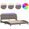 vidaXL Okvir kreveta s LED-om bez madraca Hvar Taupe 180x200 cm tkanina