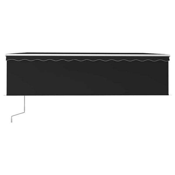 vidaXL Automatska tenda na uvlačenje s roletom 5 x 3 m antracit