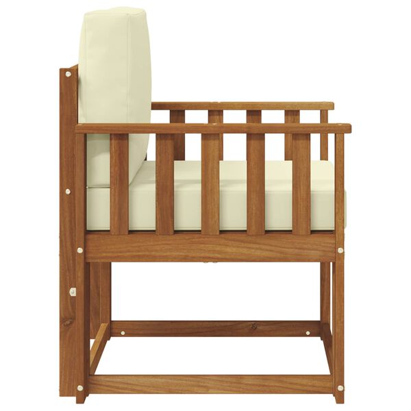 vidaXL Vanjski kauč Čvrsto drvo akacije i poliester Prirodna