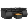 vidaXL 7-dijelni set vrtnih sofa od poliratana s jastucima crni