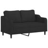 vidaXL 3-dijelni set sofa s jastucima crni od tkanine