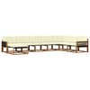 vidaXL Set vanjskih sofa s jastukom 8 pcs Prirodna i krem