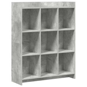 vidaXL Police za knjige Betonska siva 87,5 x 30 x 111 cm