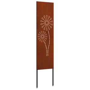 vidaXL Privatnost u vrtu Rezbarija Rđa 32 x 140 cm