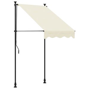 vidaXL Tenda na uvlačenje krem 100 x 150 cm od tkanine i čelika