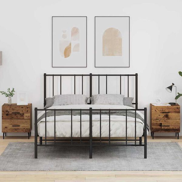 vidaXL Noćni ormar s ladicama 2 pcs Staro drvo 40 x 35 x 47,5 cm