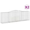 vidaXL Lučne gabionske ko&scaron;are 2 kom 400x50x120/140cm pocinčano željezo