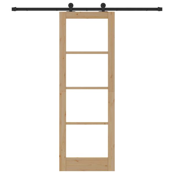 vidaXL Klizna vrata ORKDAL Prirodna i crna 73,5 x 211 cm