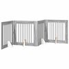 vidaXL Preklopna vrata za pse s postoljem 4 pcs Siva sonoma 321 cm