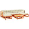 vidaXL 7-dijelni set vrtnih sofa s jastucima vo&scaron;tano smeđi od borovine