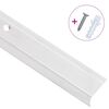 vidaXL Rubnjaci za stepenice L-oblik 15 kom aluminijski 90 cm srebrni