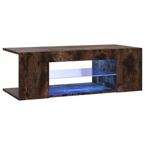vidaXL TV ormarić s LED svjetlima boja dimljenog hrasta 90x39x30 cm