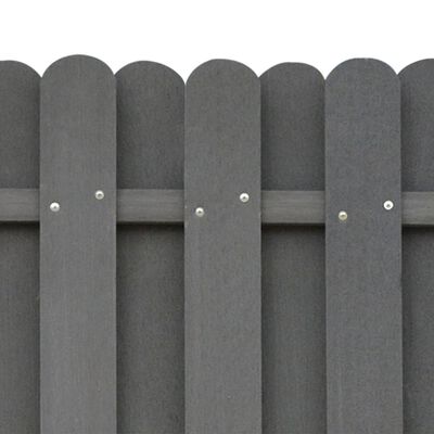 vidaXL Panel za ogradu s 2 stupa WPC 180 x 180 sivi