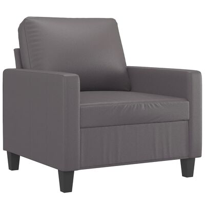 vidaXL Fotelja siva 60 cm od umjetne kože