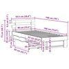 vidaXL Krevetna konstrukcija s uzglavljem Vosak smeđa 90 x 190 cm