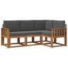 vidaXL Set vanjskih sofa 4 kom. Prirodna i antracit