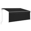 vidaXL Automatska tenda s roletom i senzorom LED 3 x 2,5 m antracit