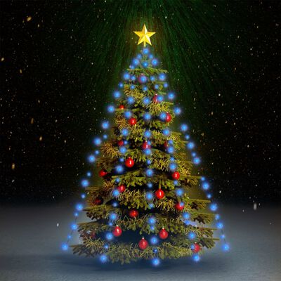 vidaXL Mrežasta svjetla za božićno drvce 210 LED žarulja plava 210 cm