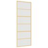 vidaXL Klizna vrata zlatna 76x205 cm matirano staklo ESG i aluminij