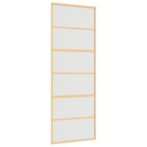 vidaXL Klizna vrata zlatna 76x205 cm matirano staklo ESG i aluminij