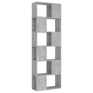 vidaXL Ormarić za knjige / pregrada boja betona 60x24x186 cm drvena