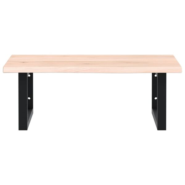 vidaXL Zidna polica za umivaonik od čelika i masivne hrastovine