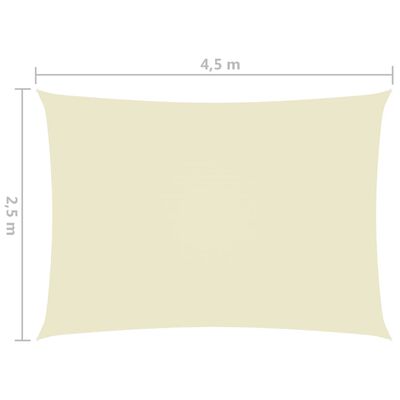 vidaXL Jedro protiv sunca od tkanine Oxford pravokutno 2,5x4,5 m krem