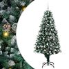 vidaXL Umjetno božićno drvce Zelena 180 cm PVC i Čelik i Plastika