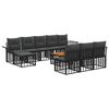 vidaXL Set vanjskih sofa 11 kom. Crna i tamno siva Poliester