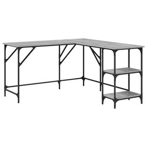 vidaXL Radni stol boja hrasta sonome 139x139x75 cm konstruirano drvo
