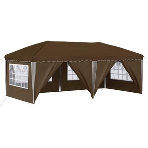 vidaXL Rastezljivi &scaron;ator za zabave 575 x 288 x 245 cm Sivosmeđa