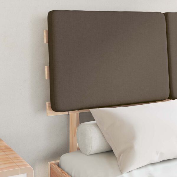 vidaXL Krevetni okvir s tapiciranim uzglavljem Sivo-smeđa 120 x 200 cm