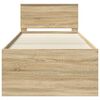 vidaXL Krevet na dan Sonoma hrast i crna 90 x 200 cm Konstruirano drvo
