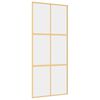 vidaXL Klizna vrata zlatna 90 x 205 cm prozirno staklo ESG i aluminij