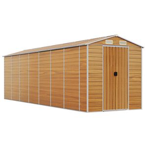 vidaXL Vrtno spremi&scaron;te svjetlosmeđe 191 x 640 x 198 cm pocinčani čelik